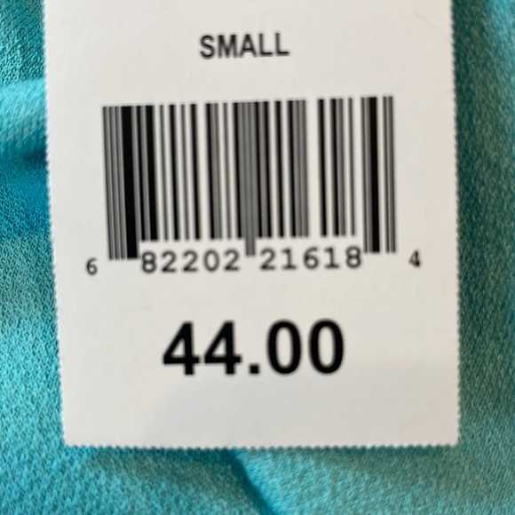 Aqua Ruffle Collar Short Sleeve Top Gibsonlook Size Small Work Top Preppy NWT - Picture 6 of 7